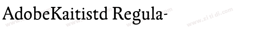 AdobeKaitistd Regula字体转换